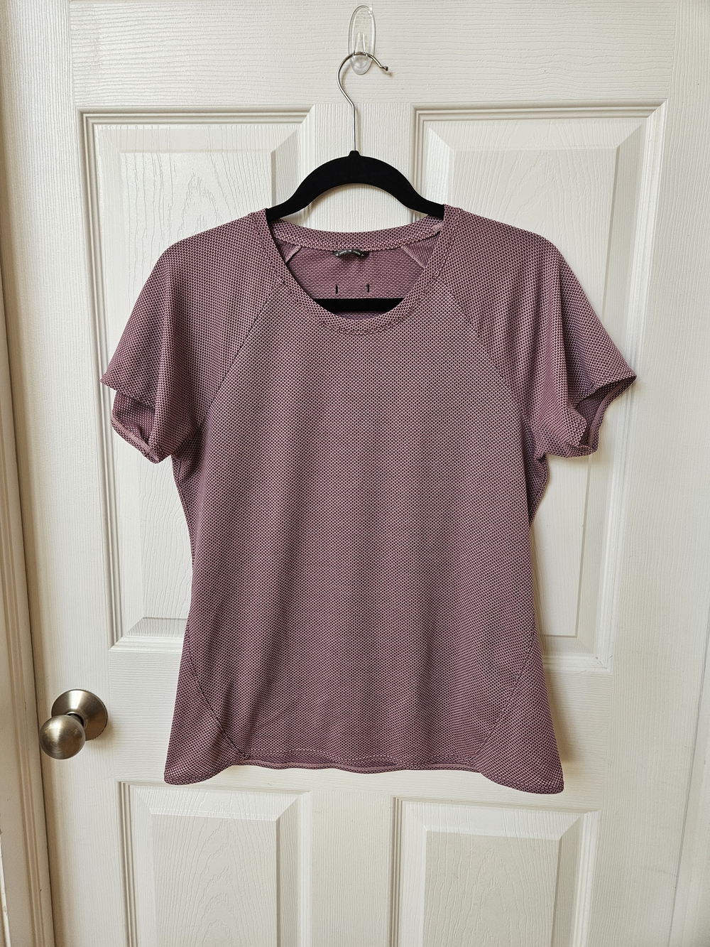 Oiselle Running Top Womens 12 Pink Short Sleeve Athletic Shirt Mesh Lightweight